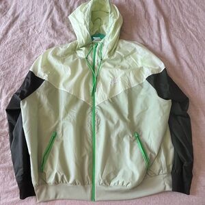 Nike Full Zip Windbreaker lime green